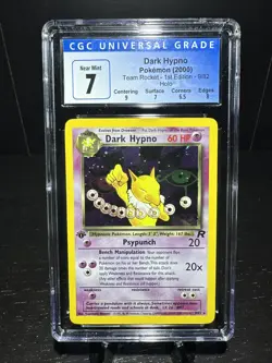 2000 Pokemon Dark Hypno 9/82 Team Rocket Holo 1st Edition CGC 7 - Image 1