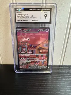 2023 Pokemon Mew Ex SIR 151 Ultra Premium Collection Box Promo 053 CGC 9 - Image 1