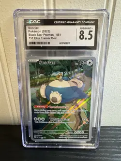 2023 Pokemon Snorlax Illustration Rare 151 Elite Trainer Box Promo CGC 8.5 - Image 1