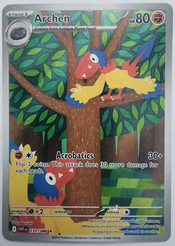 Pokemon Trading Card TCG Archen Full Art Holo 131/086 Nintendo 2025 - Image 1