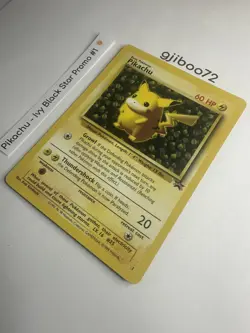 Pokemon IVY Pikachu Black Star 1 - League Promo Exclusive WotC - 1999 Card - Image 2