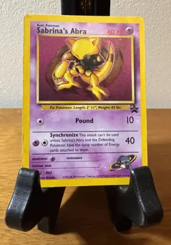 Pokemon TCG Sabrina's Abra Black Star Promo Card 19 WOTC - Image 1
