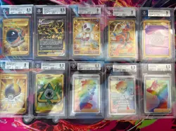 Pokemon 10x Graded Card Lot Beckett Gold Rainbow Lot #32 - Image 1