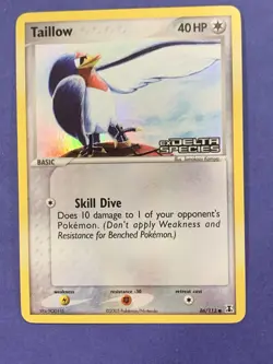 Pokemon Card - Taillow Delta Species 86/113 Holo STAMPED - Image 1