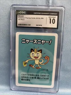 CGC 10 Meowth Old Maid 2019 Japanese Pokemon Card - Image 1