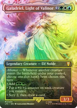 1x NM BORDERLESS FOIL Galadriel, Light of Valinor MTG LOTR SV - Image 1