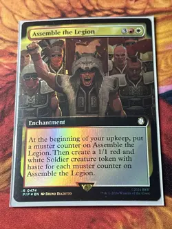Assemble the Legion - Extended Art Fallout MTG Foil - Image 3