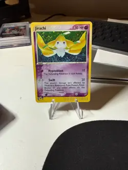 NEAR MINT Pokemon TCG Jirachi Team Magma vs Team Aqua Holo #97/95 2004 - Image 1