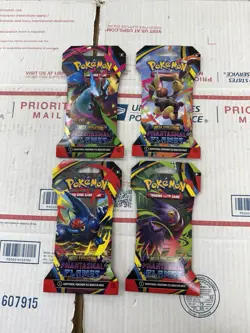 Pokemon TCG Mega Evolution Phantasmal Flames 4x Sleeved Booster Pack Art Set NEW - Image 3