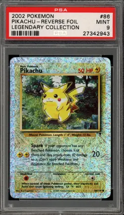 Pokemon Pikachu Legendary Coll. Reverse Holo #86 PSA 9 Mint - Image 1