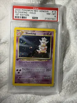 2000 Pokemon Neo Genesis #14 SLOWKING-HOLO 1st EDITION NM-MT 8 MUST GO - Image 3