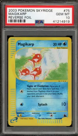 Pokemon Magikarp Skyridge Reverse Holo #75 PSA 10 Gem Mint - Image 1