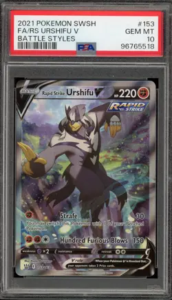 Pokemon Rapid Strike Urshifu V Battle Styles Full Art #153 PSA 10 Gem Mint - Image 1