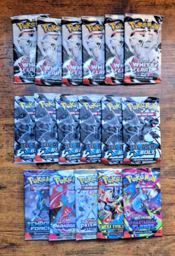 Pokemon TCG Booster Packs Mixed 17 PACK LOT Black White Prismatic Mega 171626 - Image 2