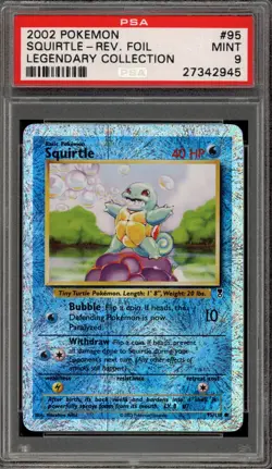 Pokemon Squirtle Legendary Coll. Reverse Holo #95 PSA 9 Mint - Image 1