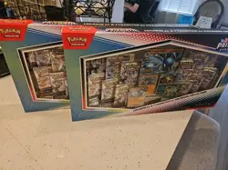 2 Box Pokemon Prismatic Evolutions Lucario ex & Tyranitar ex Premium Collection - Image 1