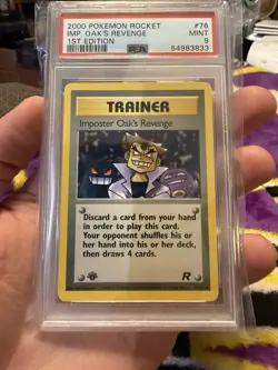 Pokemon Imposter Oak's Revenge 76/82 1st Edition Team Rocket PSA 9 Non Holo - Image 1