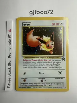 Pokemon - Eevee Black Star Promo 11 Holo - Rare - 1999-2000 WoTC - Image 1