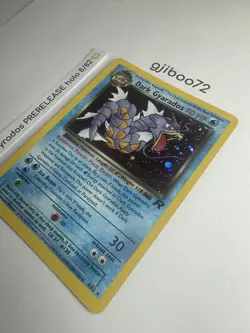 Pokemon Dark Gyarados 8/82 WotC Team Rocket Prerelease Holo Rare Promo NM - Image 2