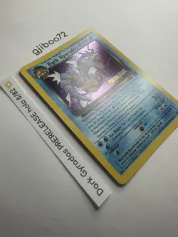 Pokemon Dark Gyarados 8/82 WotC Team Rocket Prerelease Holo Rare Promo NM - Image 3