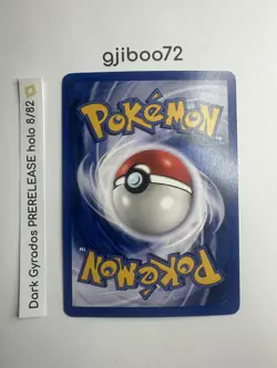 Pokemon Dark Gyarados 8/82 WotC Team Rocket Prerelease Holo Rare Promo NM - Image 4