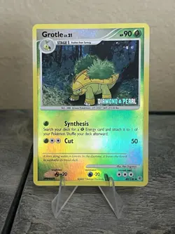 Grotle Reverse Holo 49/130 Burger King 2007 Pokemon TCG Diamond & Pearl Stamp MP - Image 1