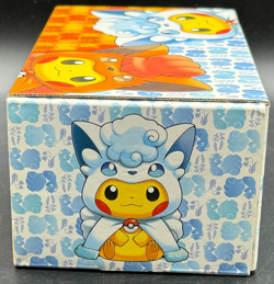 Japanese Pokemon Center Promo Box Alolan Vulpix Poncho Pikachu & Sleeves - Image 4