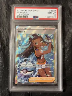 Pokemon TCG Nessa Lost Origin Trainer Gallery Full Art #TG27 PSA 10 Gem Mint - Image 1