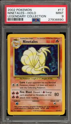 Pokemon Ninetales Legendary Coll. Holo Rare #17 PSA 9 Mint - Image 1