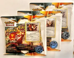 ✅ Pokemon TCG Sword Shield Darkness Ablaze 3 Booster Pack Blister Eevee Promo - Image 1