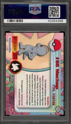 Pokemon Topps Chrome Machop #66 PSA 10 Gem Mint - Image 2