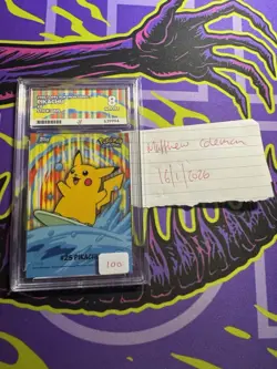 Topps Pokemon TV Animation Series 2 Pikachu Stick-On #8 ACE 8 NM/MT - Image 1