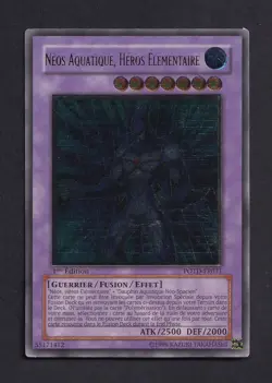 Yu-Gi-Oh! Neos Aquatique, Heros Elementaire POTD-FR031 Ultimate Rare 1st Ed. - Image 1