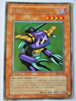 Yugioh! Cannon Soldier Mrd-106 1st Edition Rare Hard Play Damaged!! - Image 1