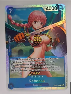 One Piece OP-14 Royal Blood REBECCA OP14-058 SR Super Rare Holo Foil TCG Mint MT - Image 1