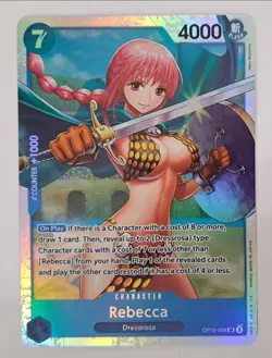 One Piece OP-14 Royal Blood REBECCA OP14-058 SR Super Rare Holo Foil TCG Mint MT - Image 2