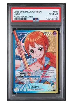 Nami Leader Alt Art PSA 10 - One Piece OP11-041 A Fist of Divine Speed English - Image 1
