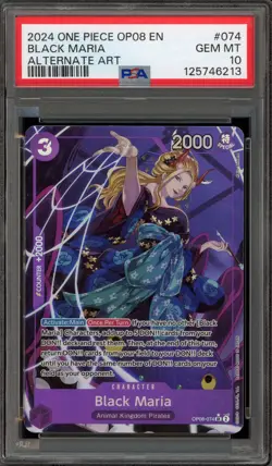 One Piece CCG Black Maria Alternate Art OP08-074 PSA 10 Gem Mint - Image 1