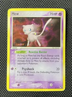 Mew 4/17 Pop Series 4 Pokemon Holo Card Organized Play - Image 1