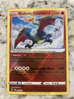 Radiant Charizard Crown Zenith Card 020/159 Pokemon - Image 1