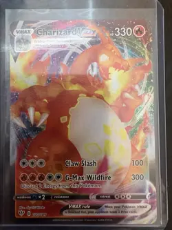Pokemon TCG Charizard VMAX Darkness Ablaze Holo Ultra Rare Card 020/189 - Image 1