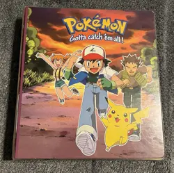 Vintage 1999 Plymouth 3 Ring Card Binder Nintendo Pokemon Pikachu Ash Nintendo 41365040775 - Image 1