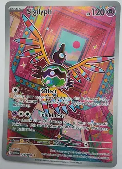 Pokemon Trading Card TCG Sigilyph Full Art Holo 121/086 Nintendo 2025 - Image 1