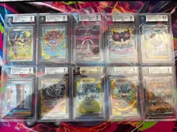 Pokemon 10x Graded Card Lot Beckett All SAR Lot #33 - Image 1