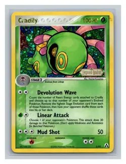 Reverse HOLO Stamped Cradily #3/92 Legend Maker Pokemon Card TCG 2006 - Image 1