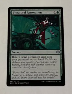 MTG Unnatural Restoration - Phyrexia: All Will Be One LP - Image 1