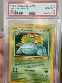 Pokemon 2000 Base Set 2 II Venusaur PSA 10 Gem Mint - Image 3