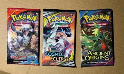 Pokemon 3 Pack Lot! Cosmic Eclipse, Ancient Origins, Primal clash - Image 1