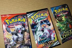 Pokemon 3 Pack Lot! Cosmic Eclipse, Ancient Origins, Primal clash - Image 3