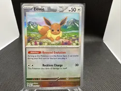 Pokemon Eevee 074/131 Prismatic Evolutions Poke Ball Reverse Holo NM - Image 1